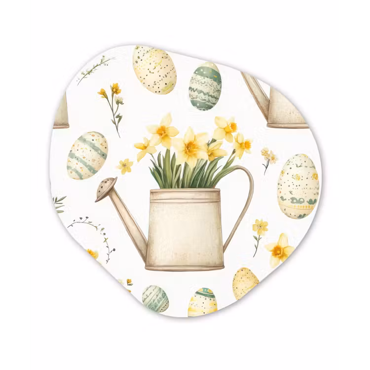 Organisch schilderij - Glas - Gieter - Bloemen - Eieren — 1
