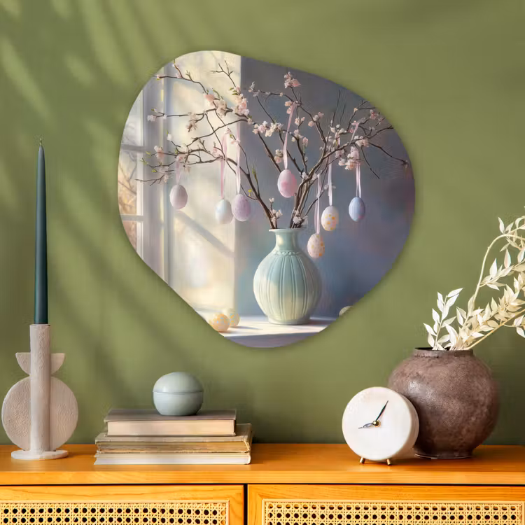 Organisch schilderij - Glas - Stilleven - Vaas - Paastak — 2