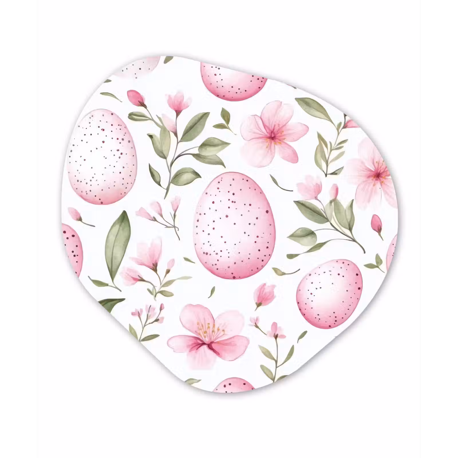 Organisch schilderij - Glas - Patroon - Eieren - Roze - Pasen — 1