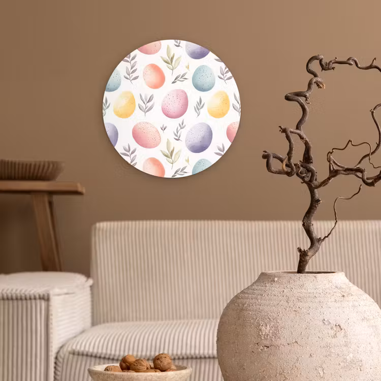 Muurcirkel glas - Eieren - Kleurrijk - Patroon — 2