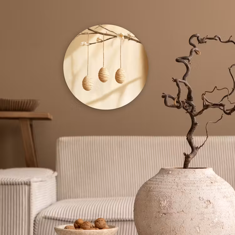 Muurcirkel glas - Beige - Paastak - Eieren — 2