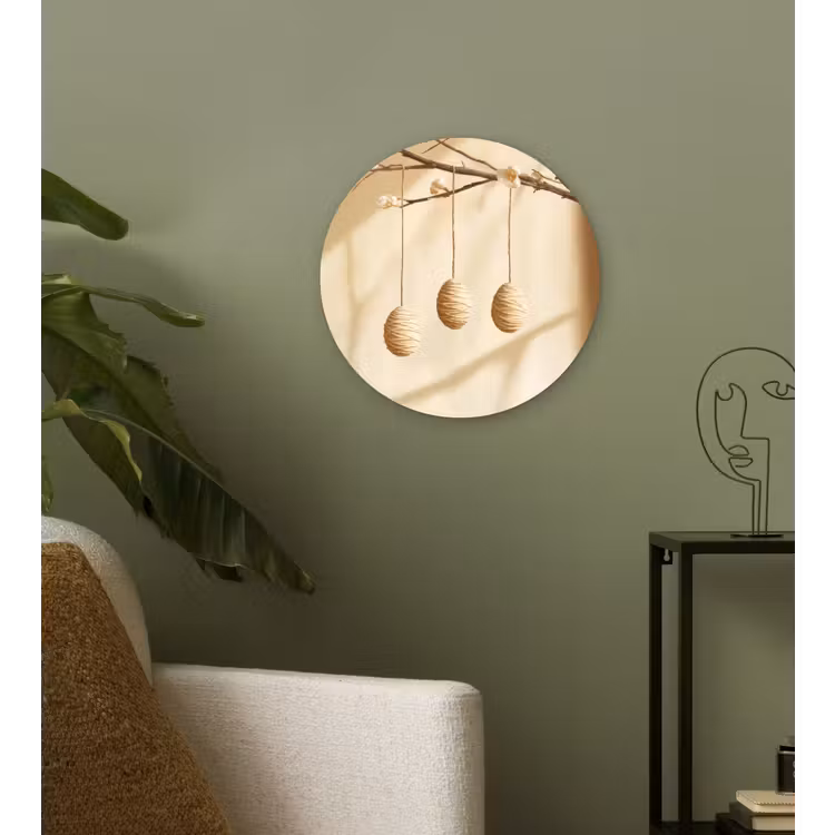 Muurcirkel glas - Beige - Paastak - Eieren — 3