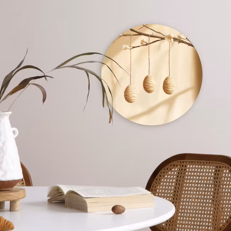 Muurcirkel glas - Beige - Paastak - Eieren — 4