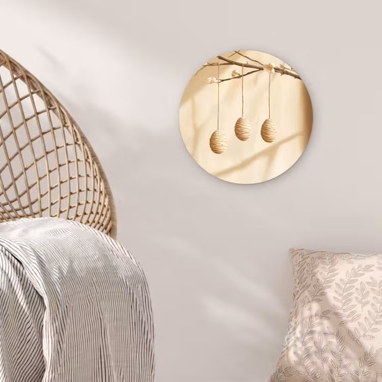 Muurcirkel glas - Beige - Paastak - Eieren — 5