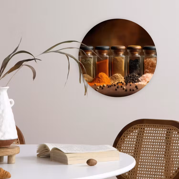 Muurcirkel glas - Potjes - Kruiden - Specerijen - Korrels — 4