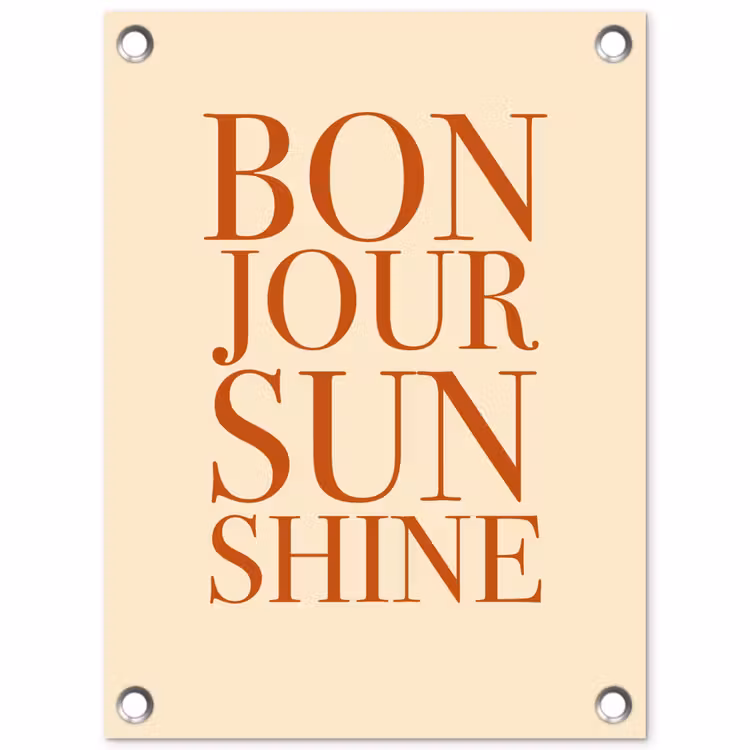 Tuinposter - Oranje - Quote - Sun