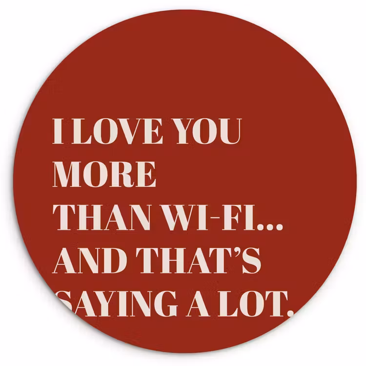 Muurcirkel glas - Rood - Quote - Liefde — 1