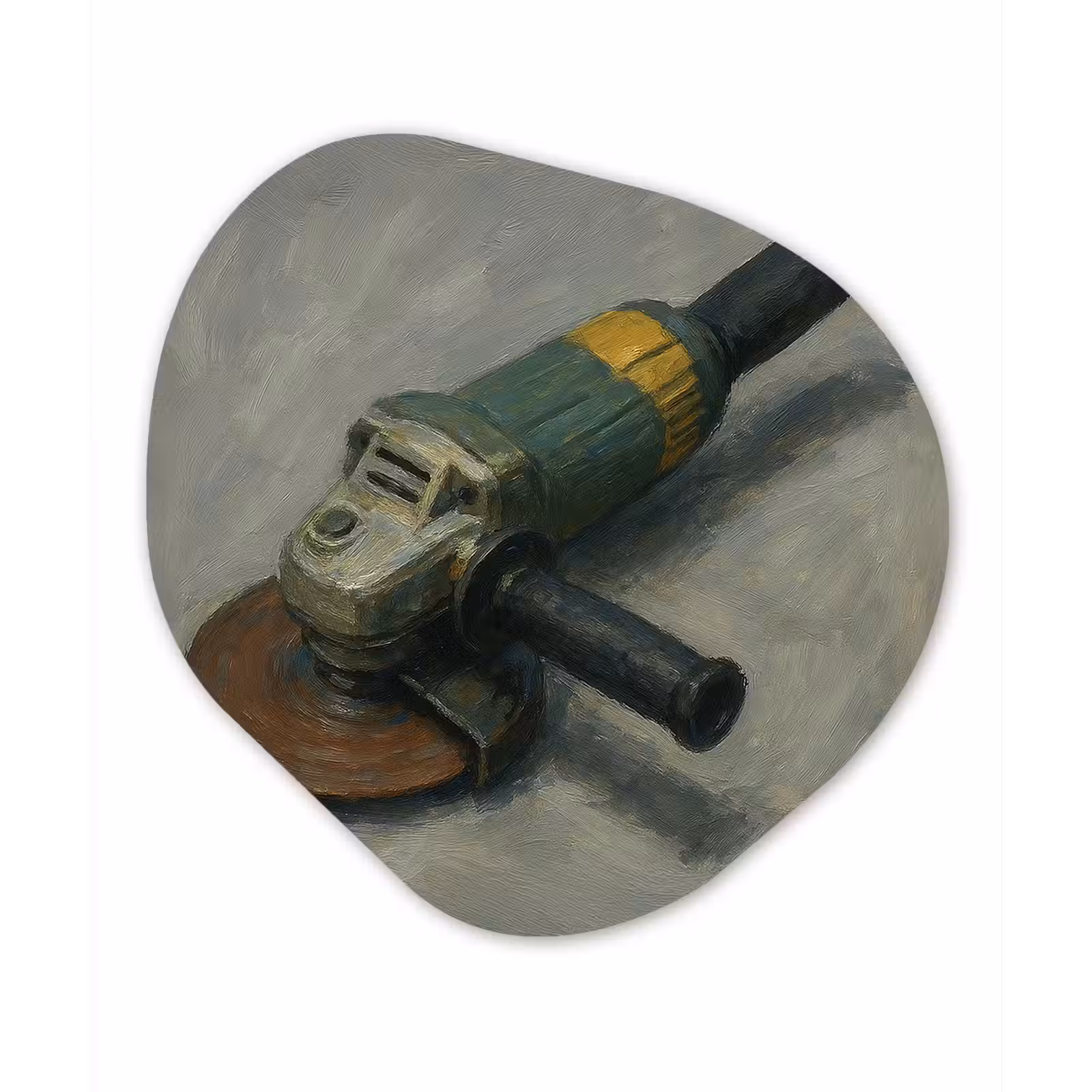 Organisch schilderij - Glas - Haakse slijper - Schilderij - Gereedschap — 1