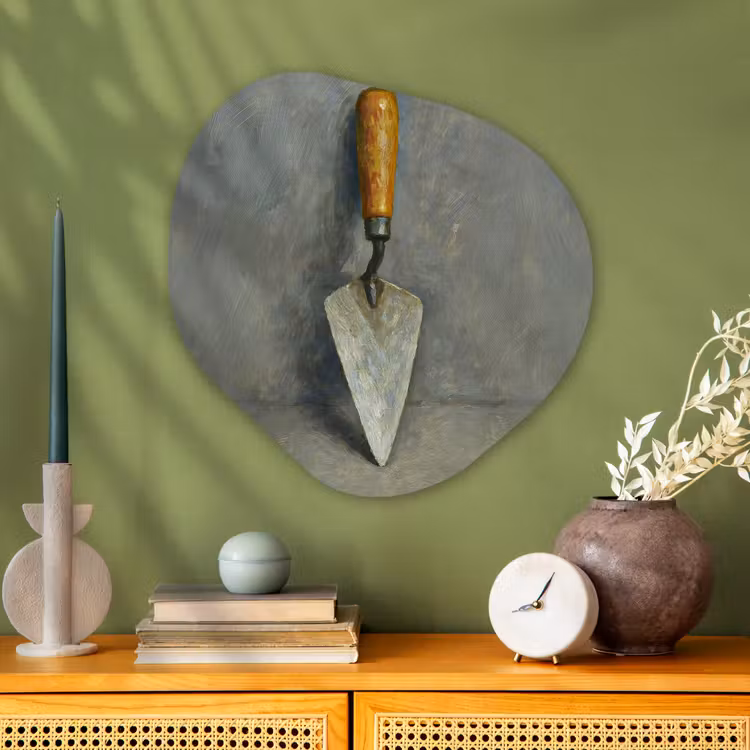 Organisch schilderij - Glas - Troffel - Verf - Gereedschap — 2