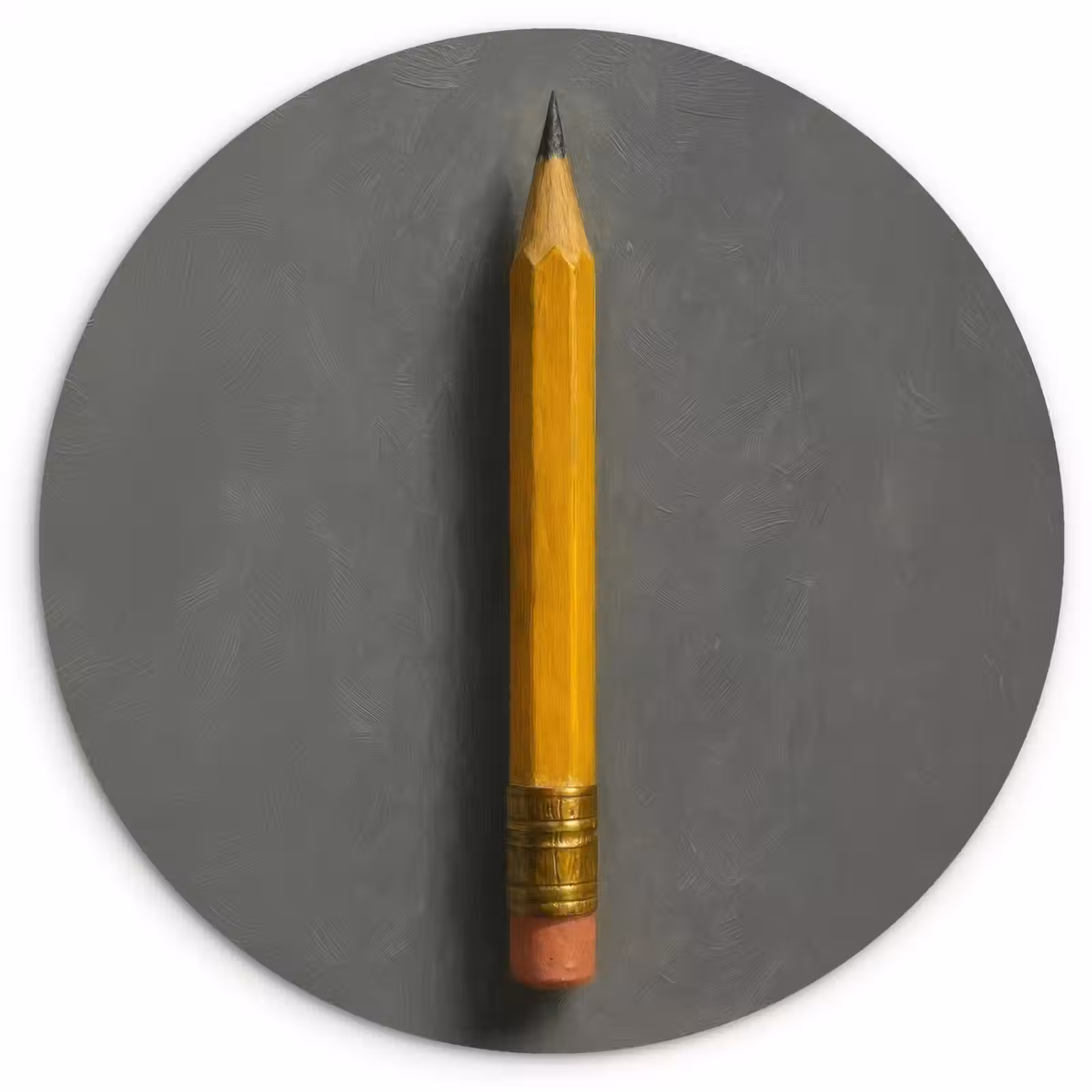 Muurcirkel glas - Potlood - Schilderij - Geel — 1
