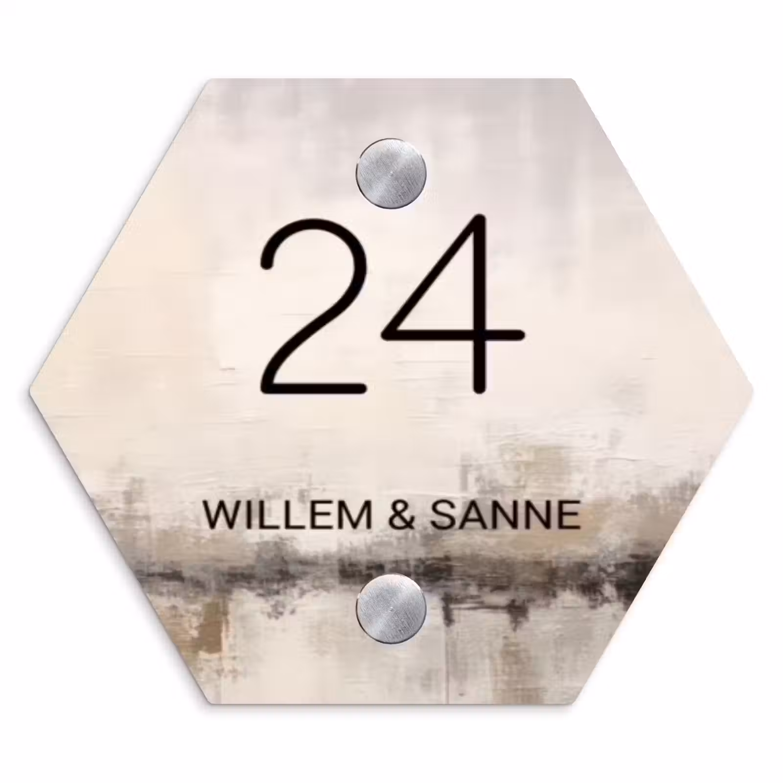 Naambordje voordeur - Hexagon - Geschilderd - Klassiek — 1