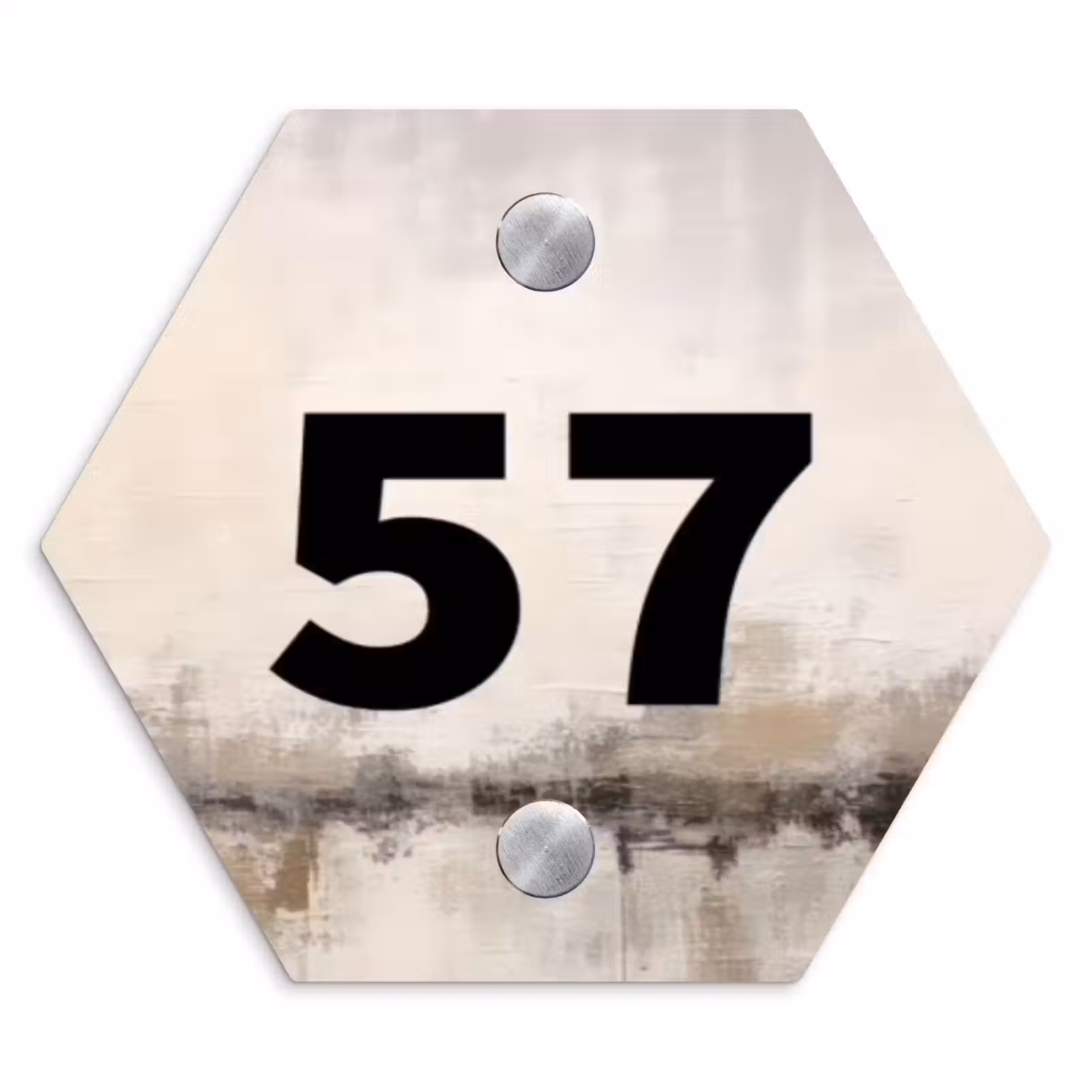 Naambordje voordeur - Hexagon - Geschilderd - Traditioneel — 1