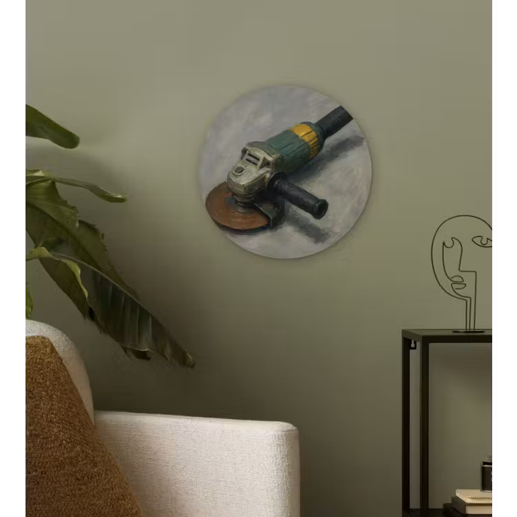 Muurcirkel glas - Haakse slijper - Schilderij - Gereedschap — 3