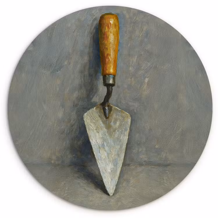Muurcirkel glas - Troffel - Verf - Gereedschap — 1
