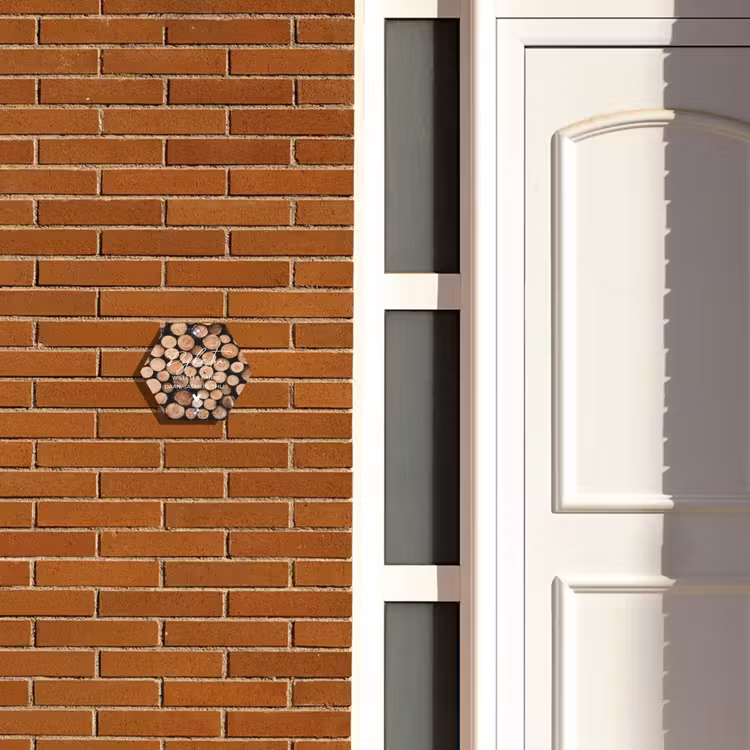 Naambordje voordeur - Hexagon - Houtstapel - Sierlijk — 2