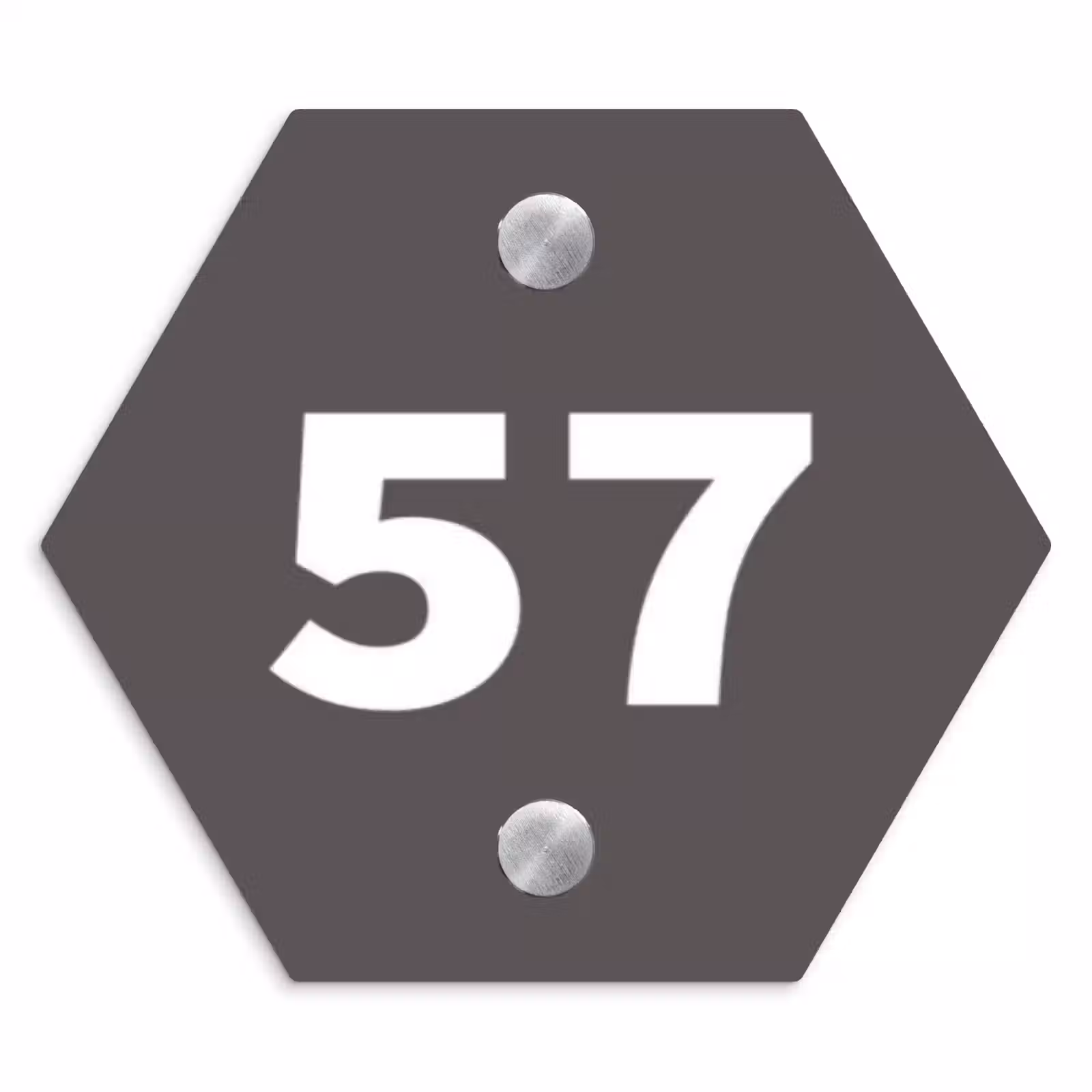 Naambordje voordeur - Hexagon - Grijs - Traditioneel — 1