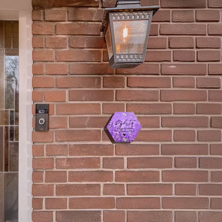 Naambordje voordeur - Hexagon - Lavendel - Sierlijk — 3