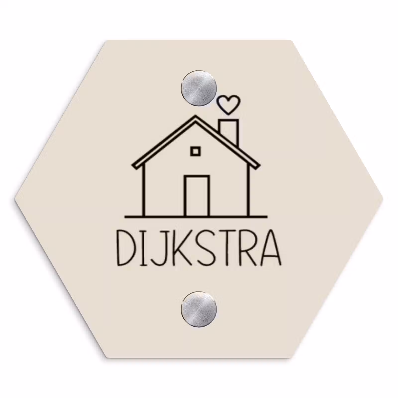 Naambordje voordeur - Hexagon - Huis illustratie - Modern — 1