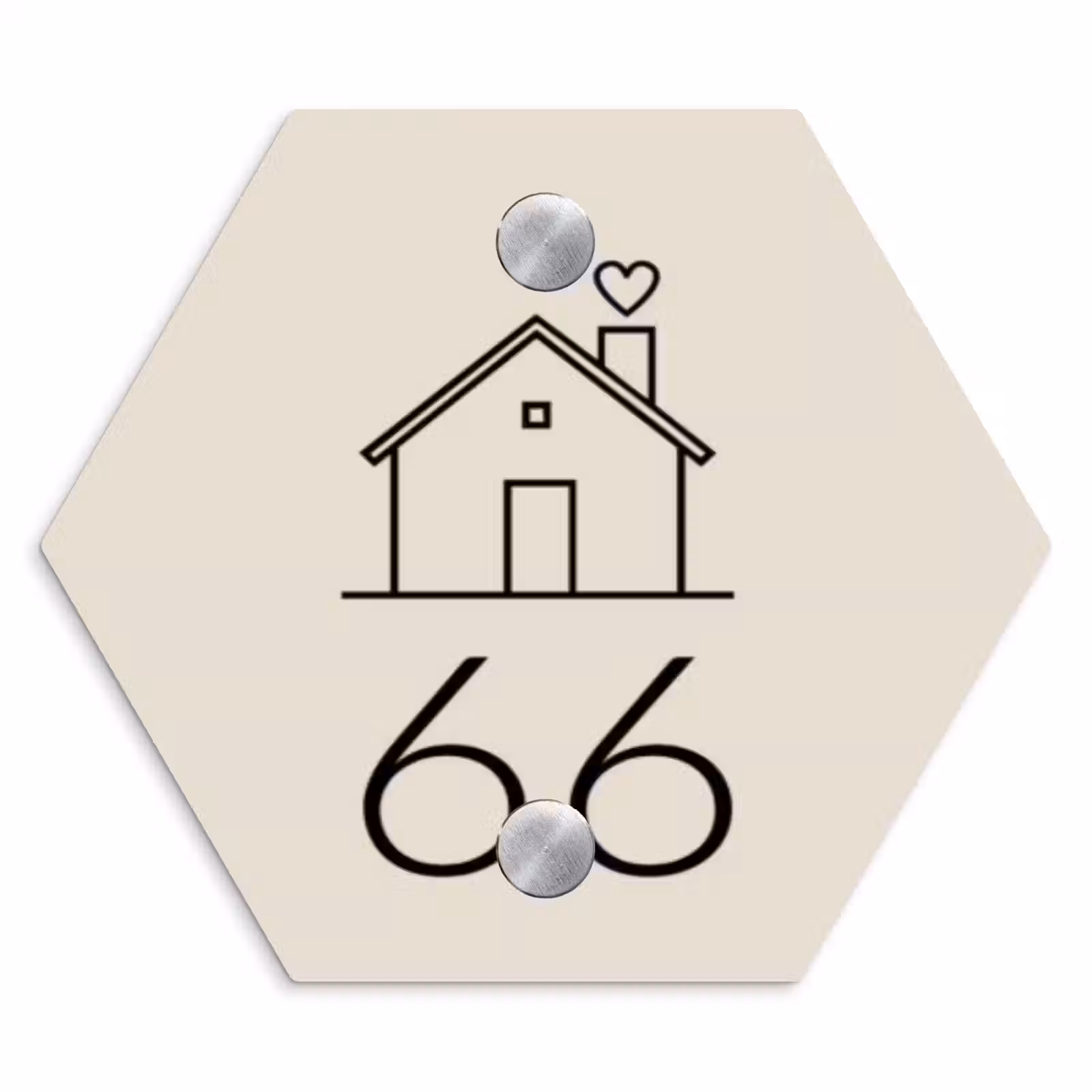 Naambordje voordeur - Hexagon - Huis illustratie - Traditioneel — 1