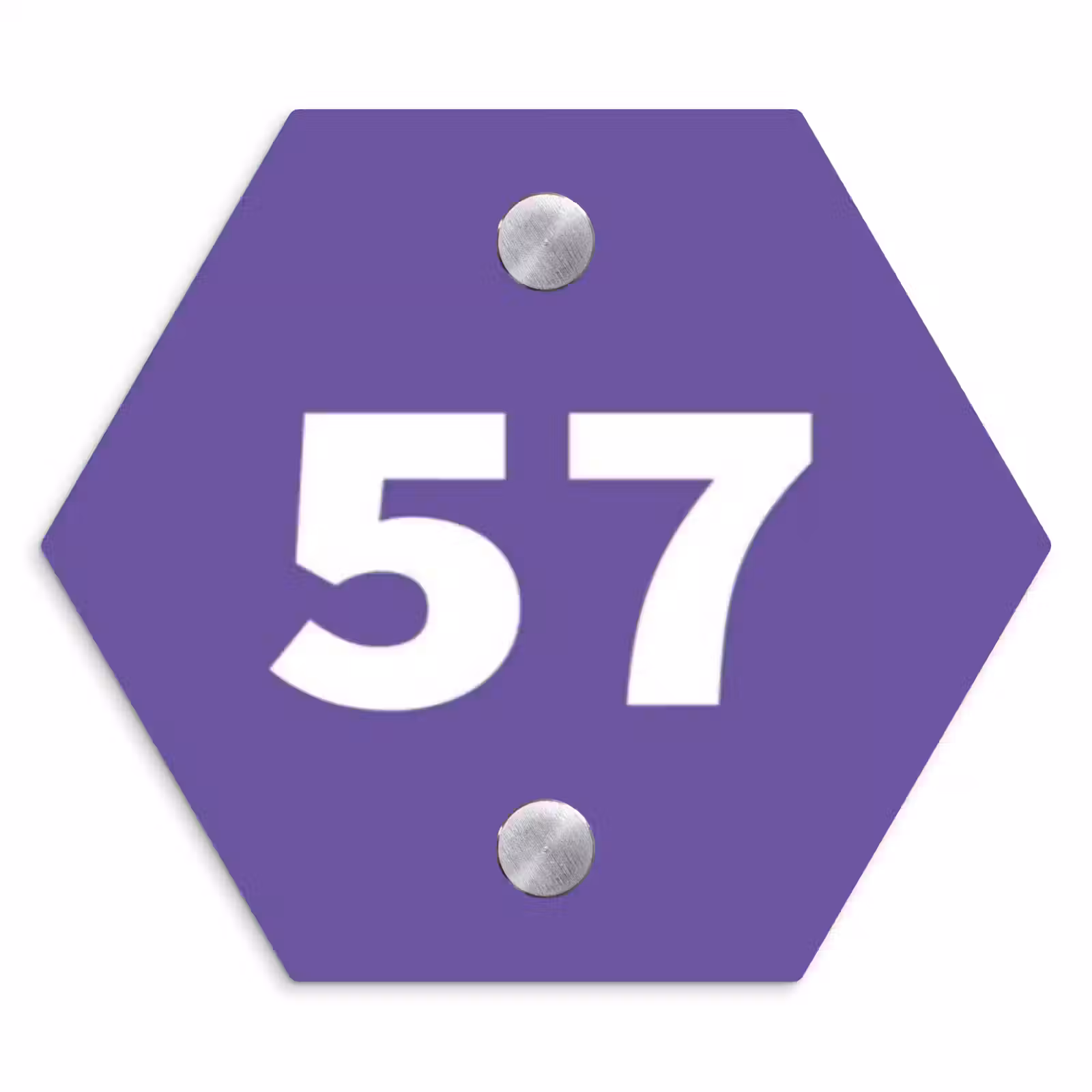 Naambordje voordeur - Hexagon - Donkerpaars - Traditioneel — 1