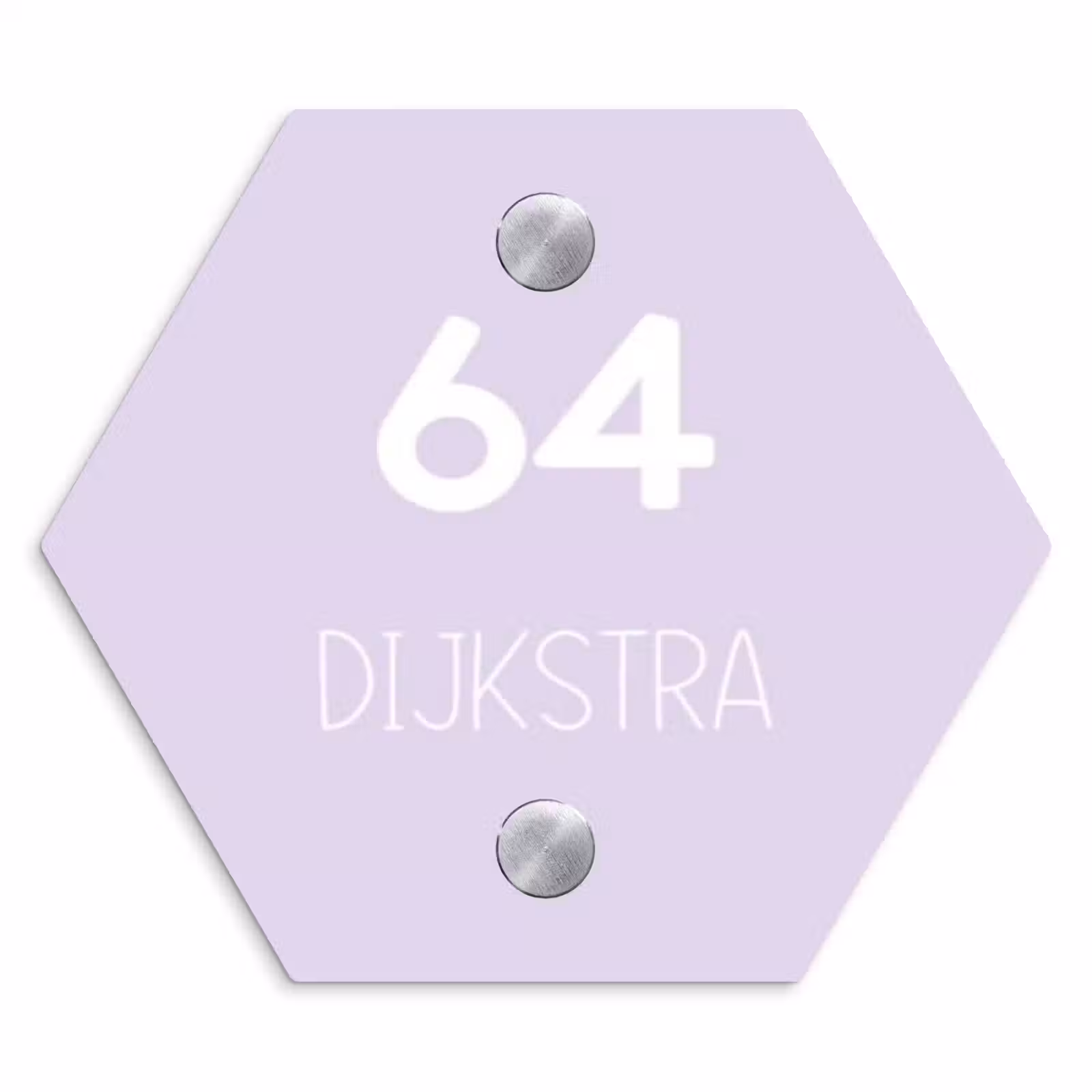 Naambordje voordeur - Hexagon - Lila - Modern — 1
