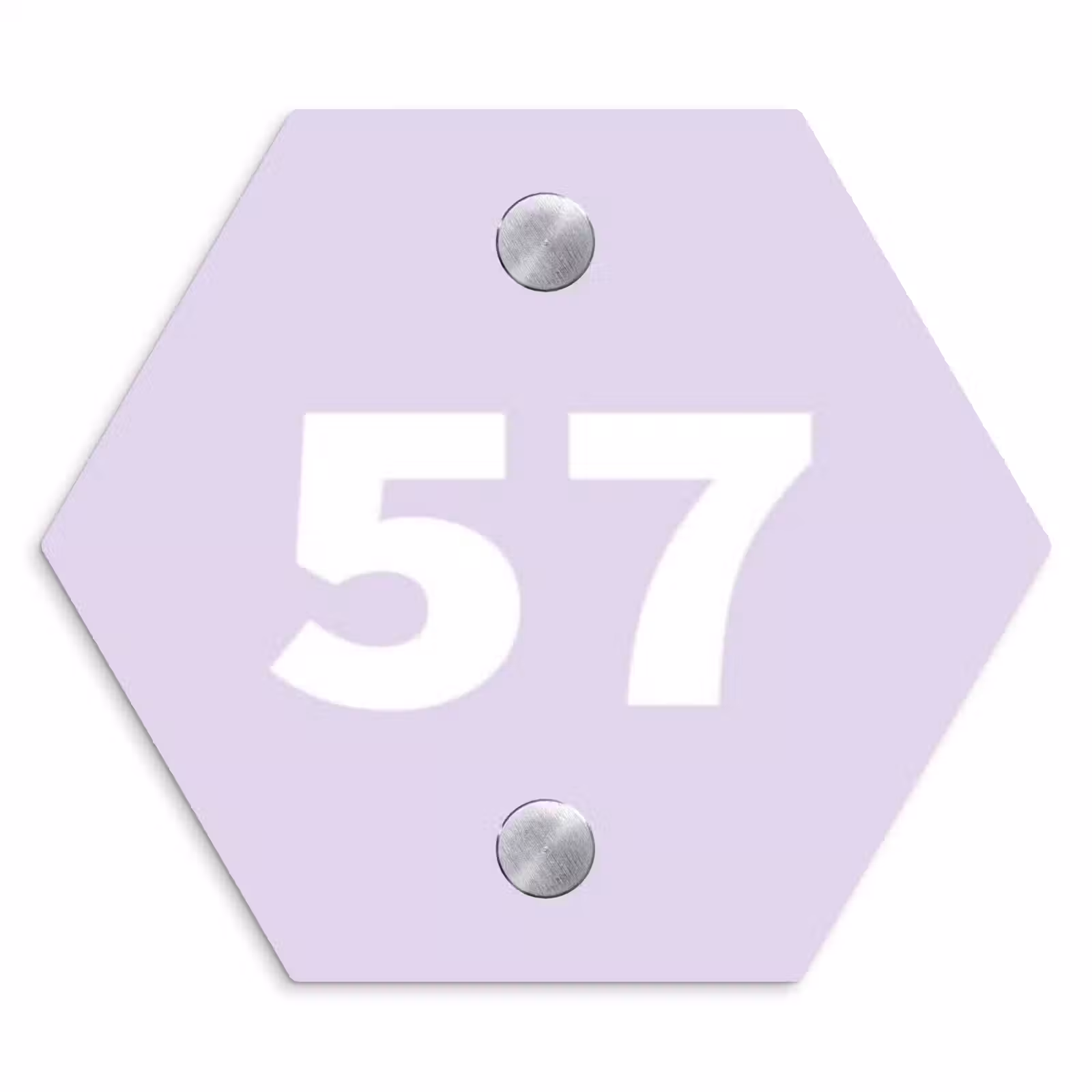 Naambordje voordeur - Hexagon - Lila - Traditioneel — 1