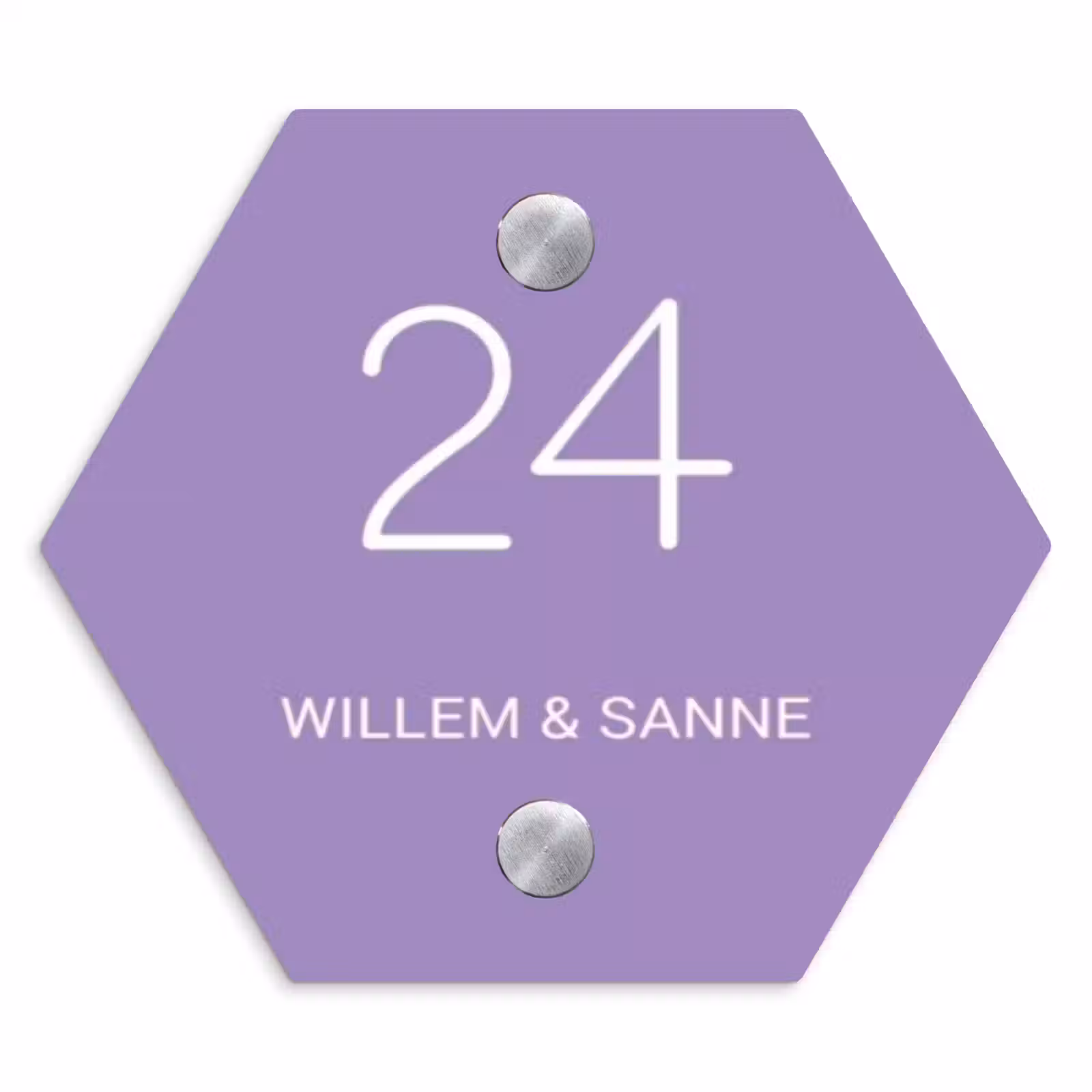 Naambordje voordeur - Hexagon - Paars - Klassiek — 1