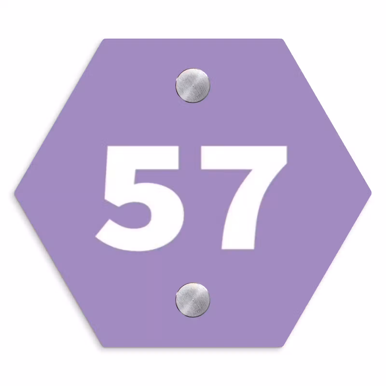 Naambordje voordeur - Hexagon - Paars - Traditioneel — 1