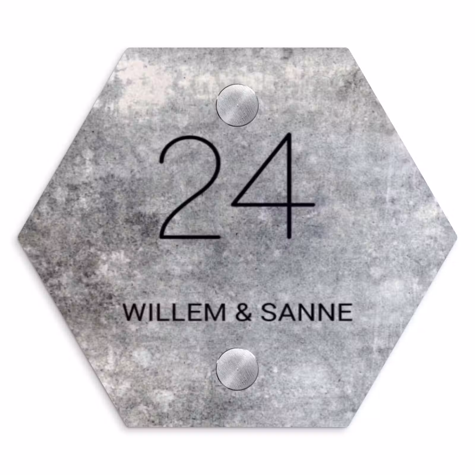 Naambordje voordeur - Hexagon - Beton - Klassiek — 1