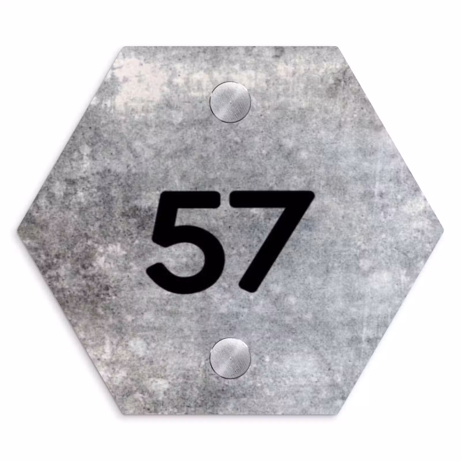Naambordje voordeur - Hexagon - Beton - Traditioneel — 1