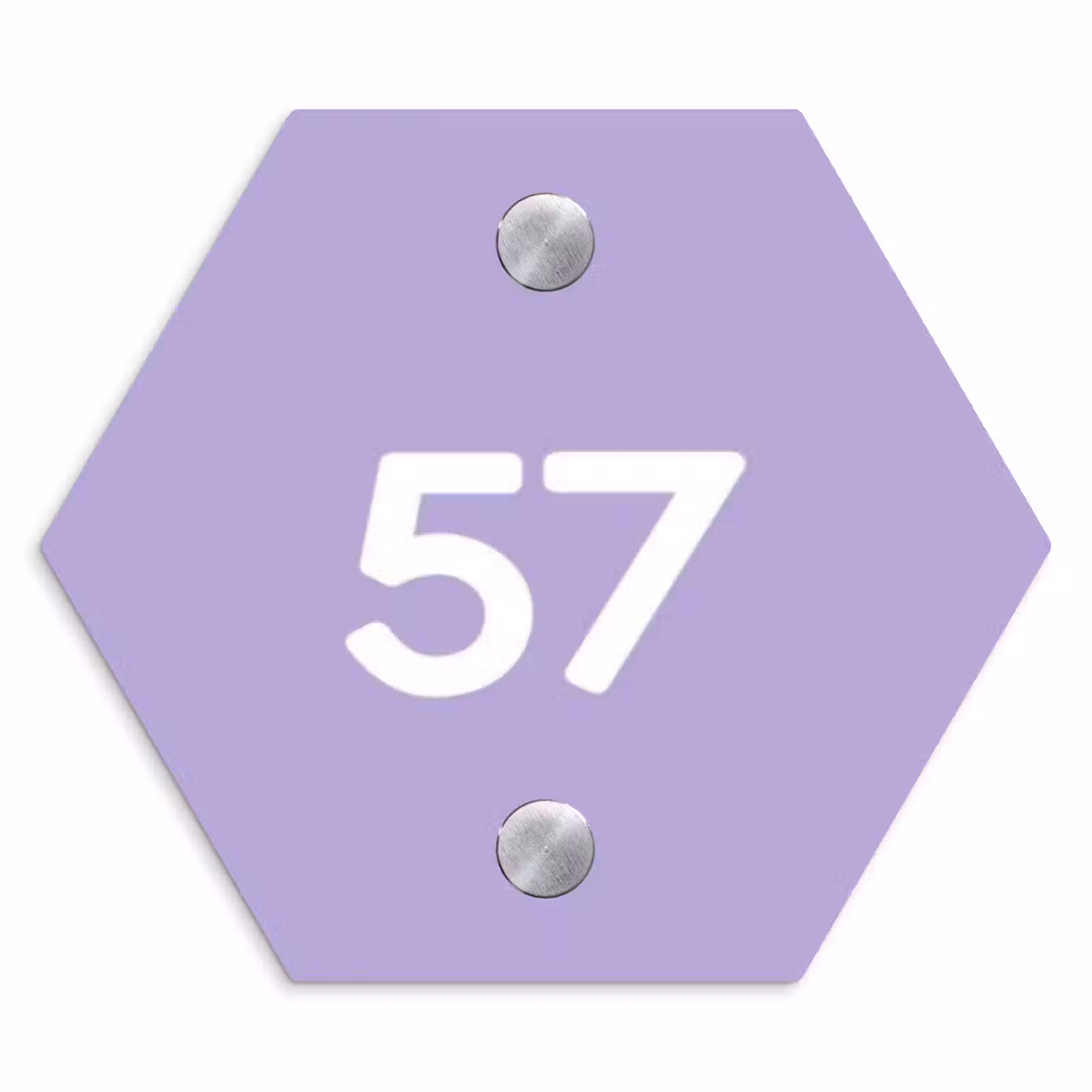 Naambordje voordeur - Hexagon - Effen - Lila - Traditioneel — 1