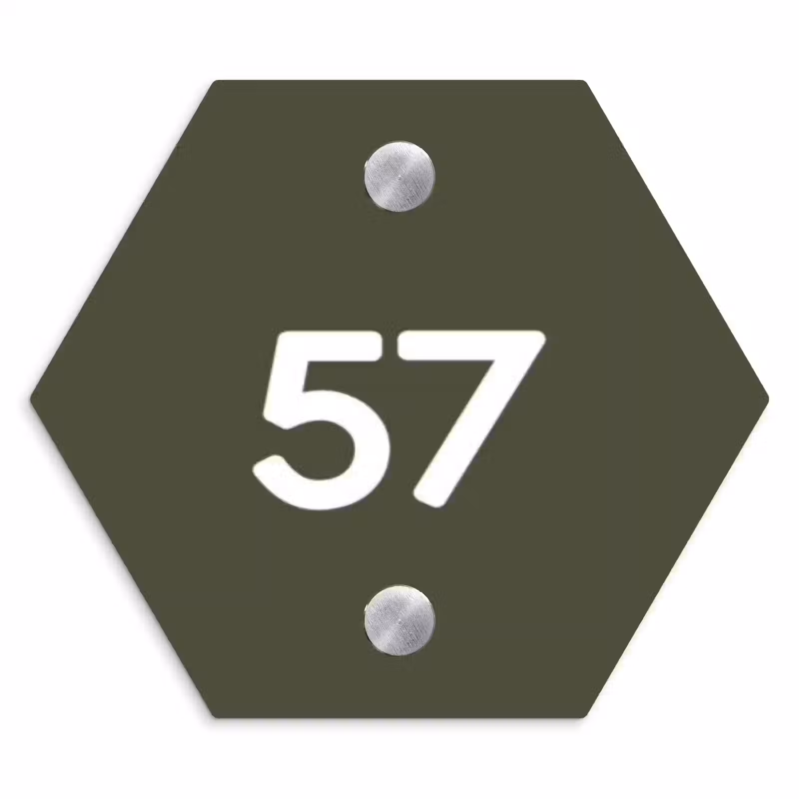 Naambordje voordeur - Hexagon - Donkergroen - Traditioneel — 1