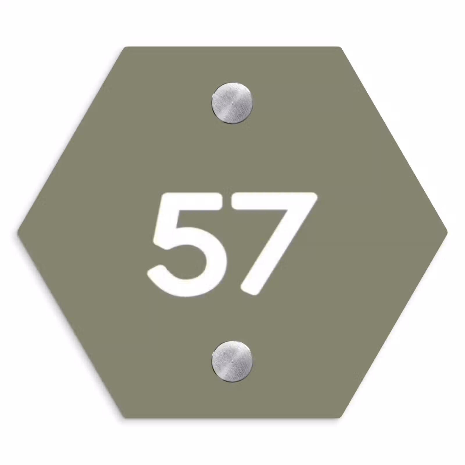 Naambordje voordeur - Hexagon - Olijfgroen - Traditioneel — 1