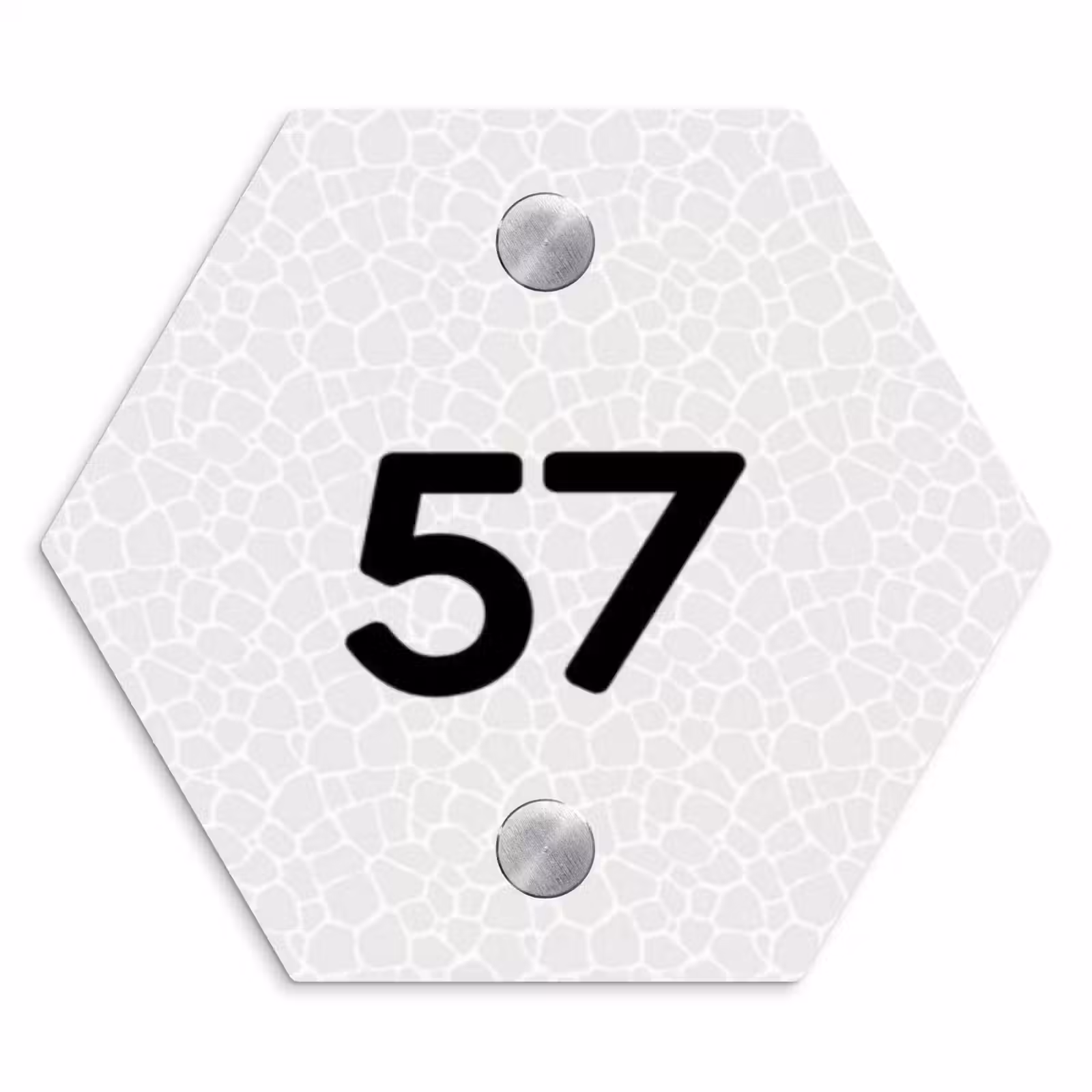 Naambordje voordeur - Hexagon - Lichte mozaïek - Traditioneel — 1