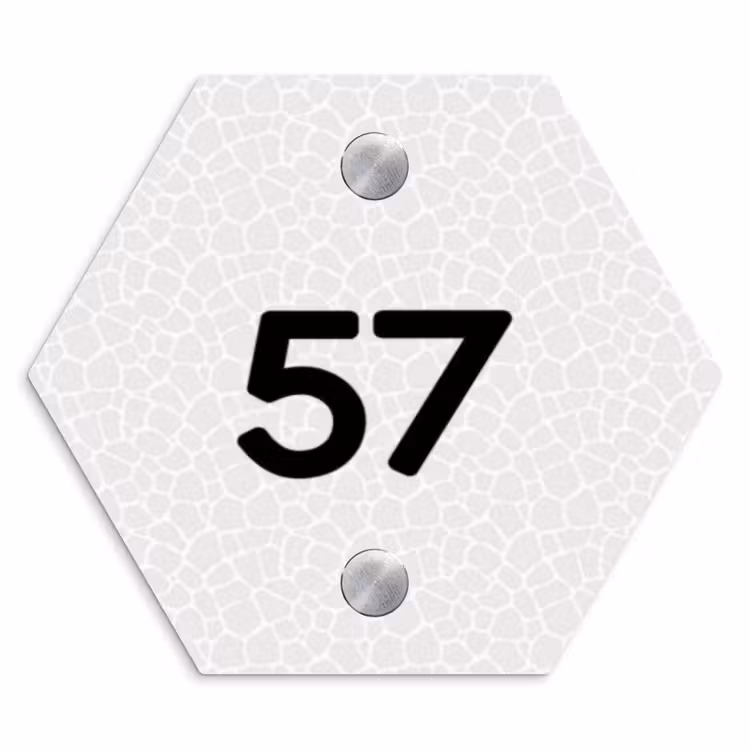 Naambordje voordeur - Hexagon - Lichte mozaïek - Traditioneel — 1
