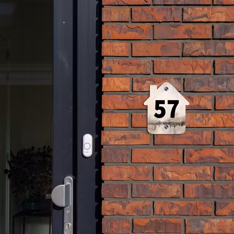 Naambordje voordeur - Huisjesvorm - Geschilderd - Traditioneel — 3