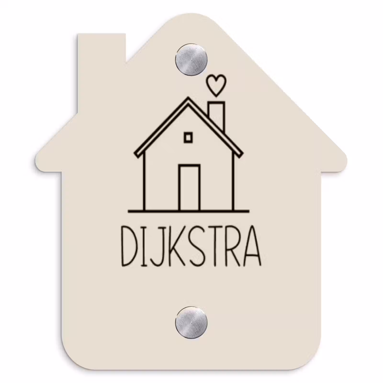 Naambordje voordeur - Huisjesvorm - Huis illustratie - Modern — 1