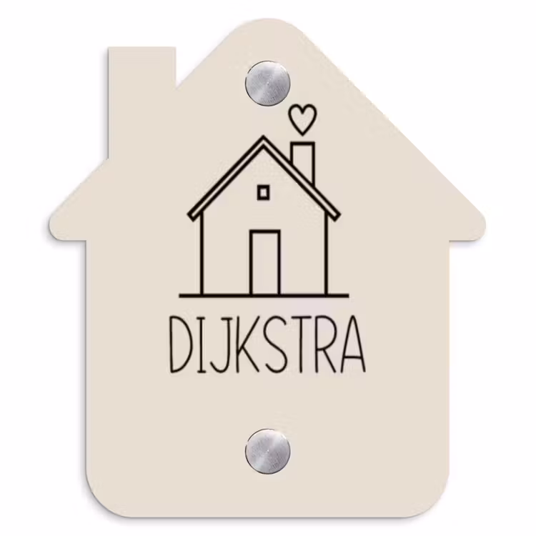 Naambordje voordeur - Huisjesvorm - Huis illustratie - Modern — 1