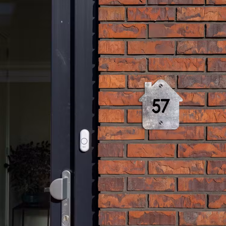 Naambordje voordeur - Huisjesvorm - Beton - Traditioneel — 3