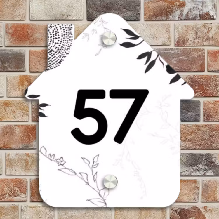 Naambordje voordeur - Huisjesvorm - Botanisch - Traditioneel — 4