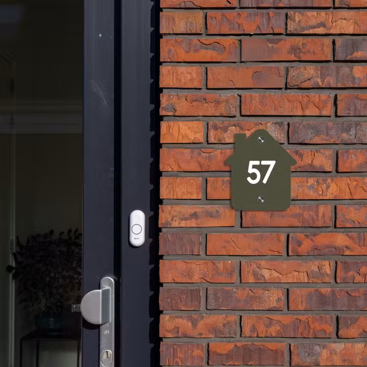 Naambordje voordeur - Huisjesvorm - Donkergroen - Traditioneel — 3