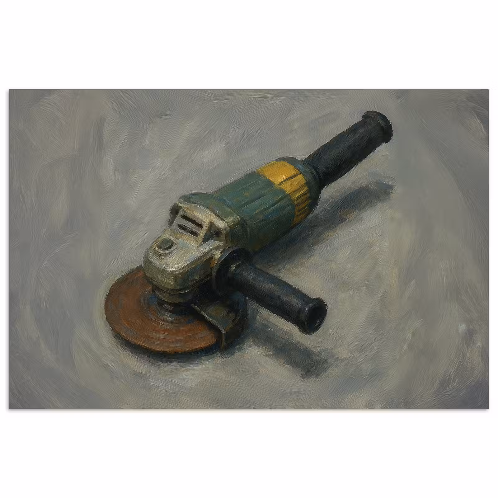 Poster - Haakse slijper - Schilderij - Gereedschap — 1