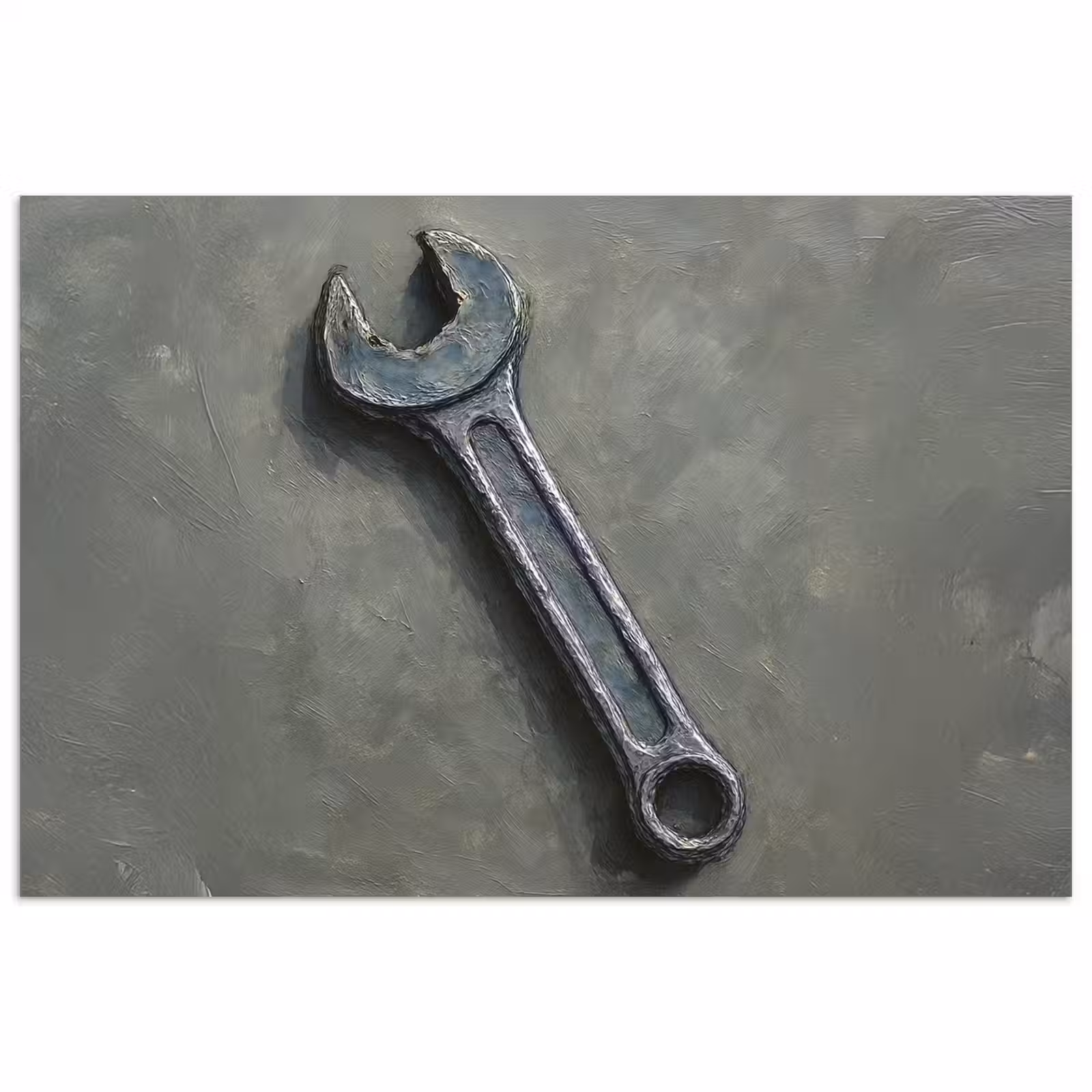 Poster - Steeksleutel - Schilderij - Gereedschap - Verf — 1