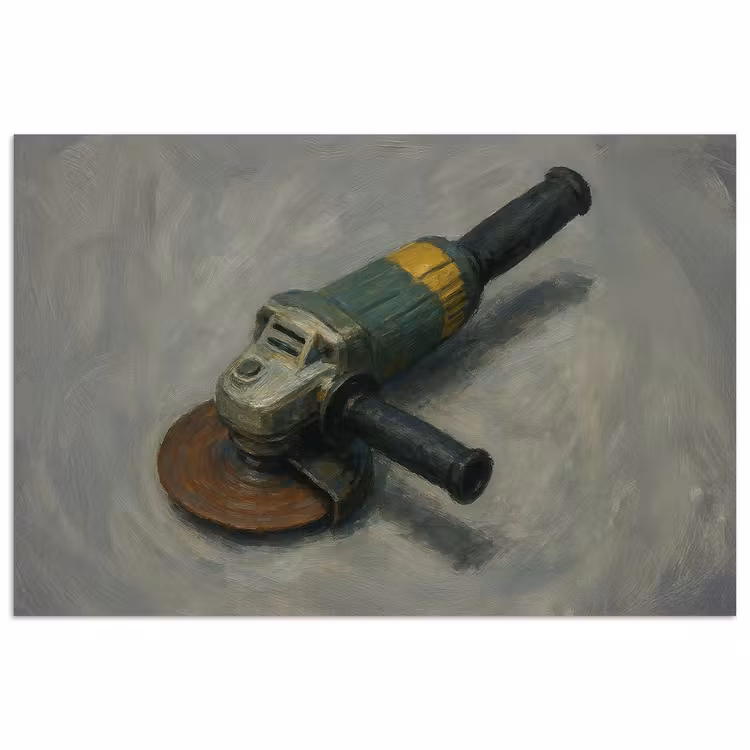 Poster - Haakse slijper - Schilderij - Gereedschap — 1