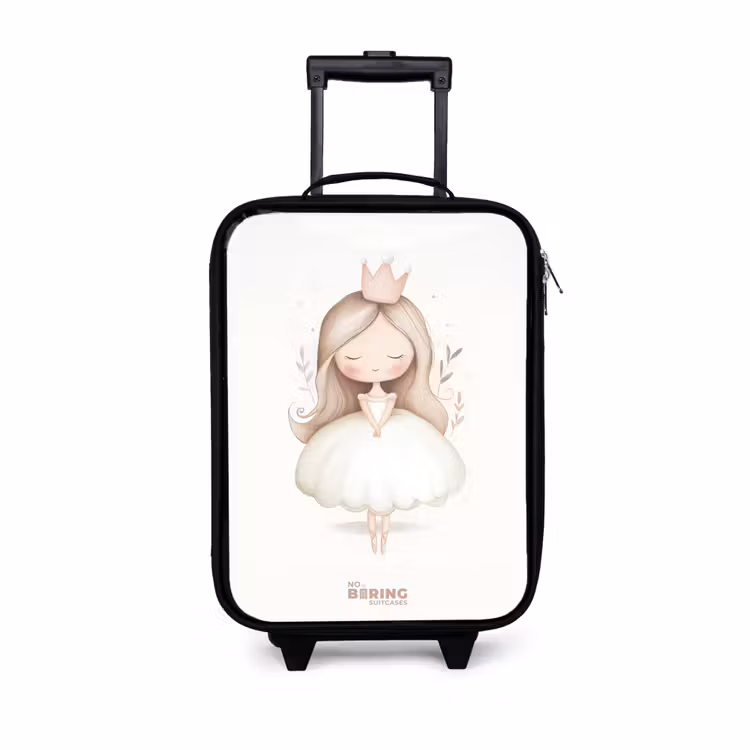 Kinderkoffer - Zwart - Prinses met Kroon