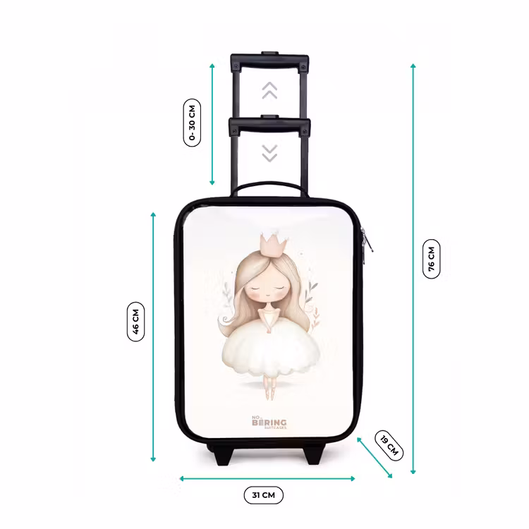 Kinderkoffer - Zwart - Prinses met Kroon — 7