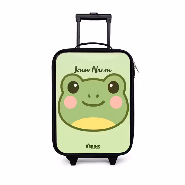 Kinderkoffer - Zwart - Kawai - Kikker - Groen — 1
