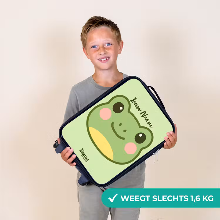 Kinderkoffer - Zwart - Kawai - Kikker - Groen — 3