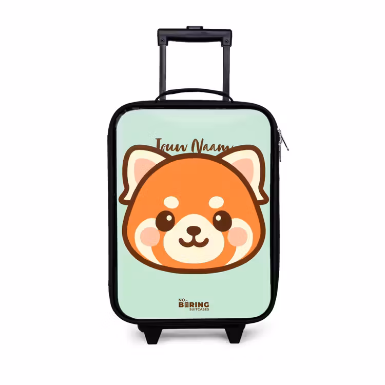 Kinderkoffer - Zwart - Kawai - Rode panda - Groen — 1