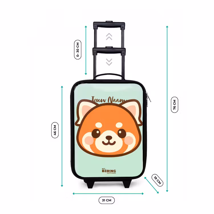 Kinderkoffer - Zwart - Kawai - Rode panda - Groen — 7